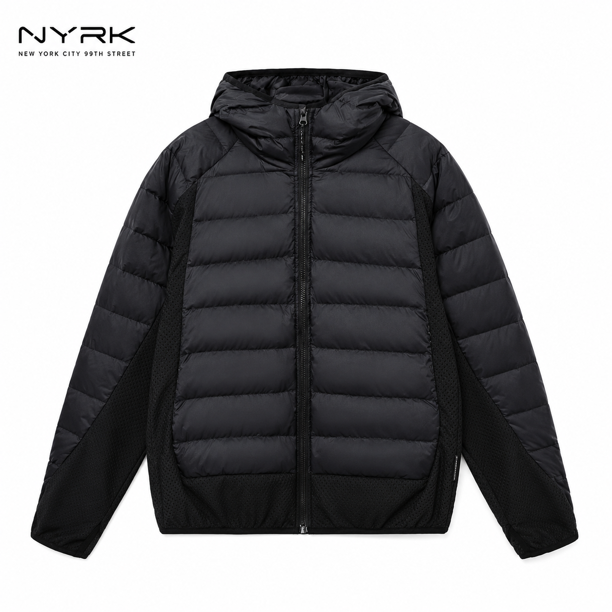 NYRK.ニューヨーカー フード付き 中綿ジャケット 切り替えブルゾン メンズ