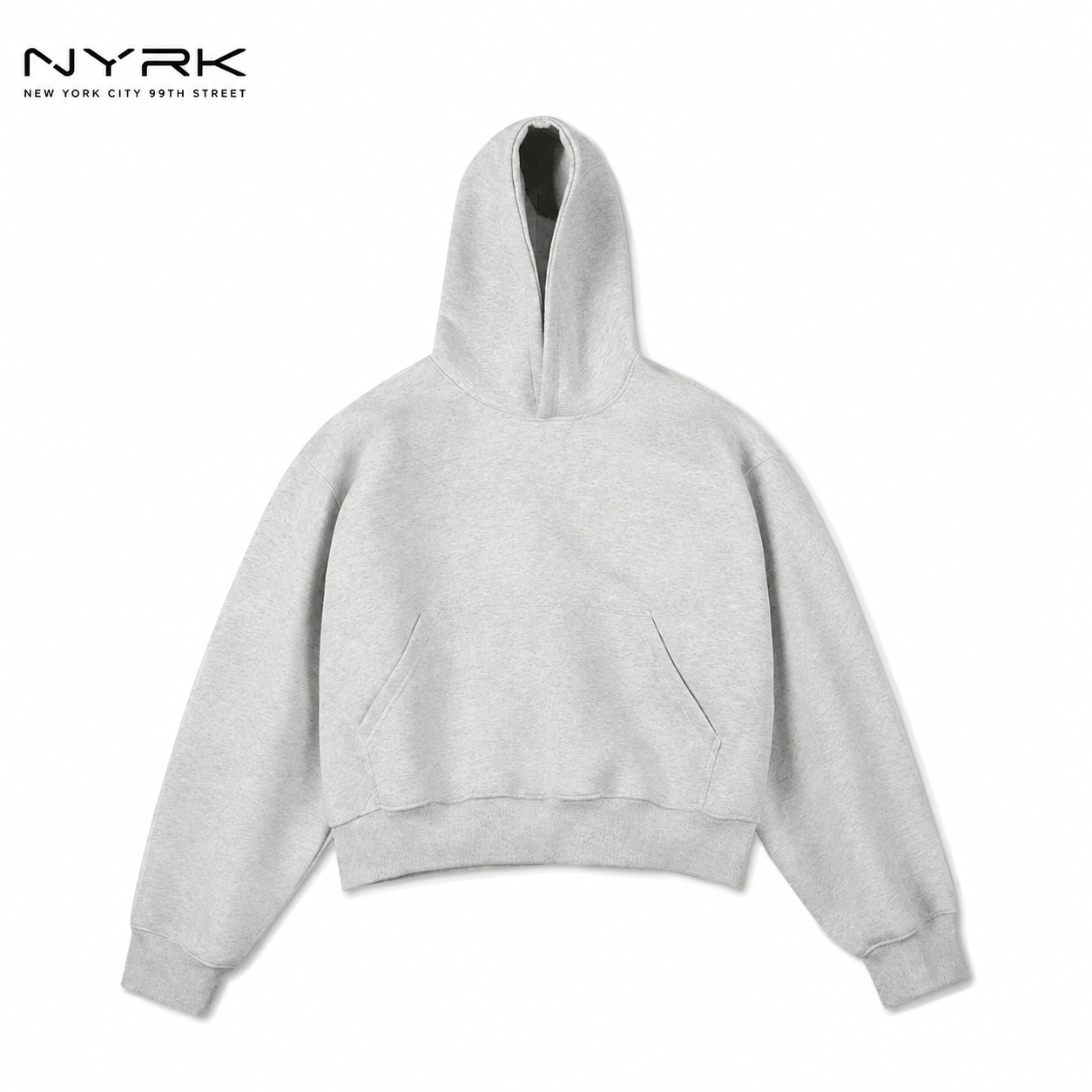 NYRK.ヘビーウェイト ショート丈 フーディー スウェットパーカー メンズ