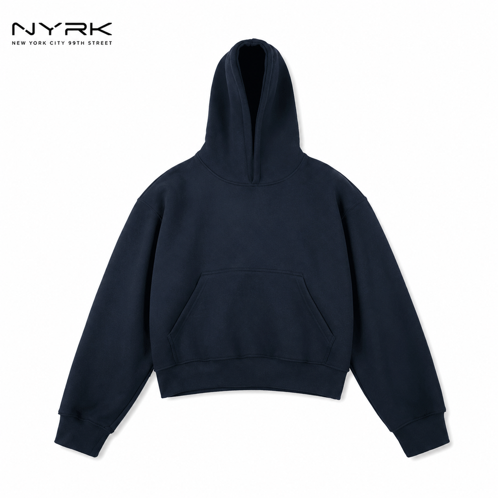 NYRK.ヘビーウェイト ショート丈 フーディー スウェットパーカー メンズ