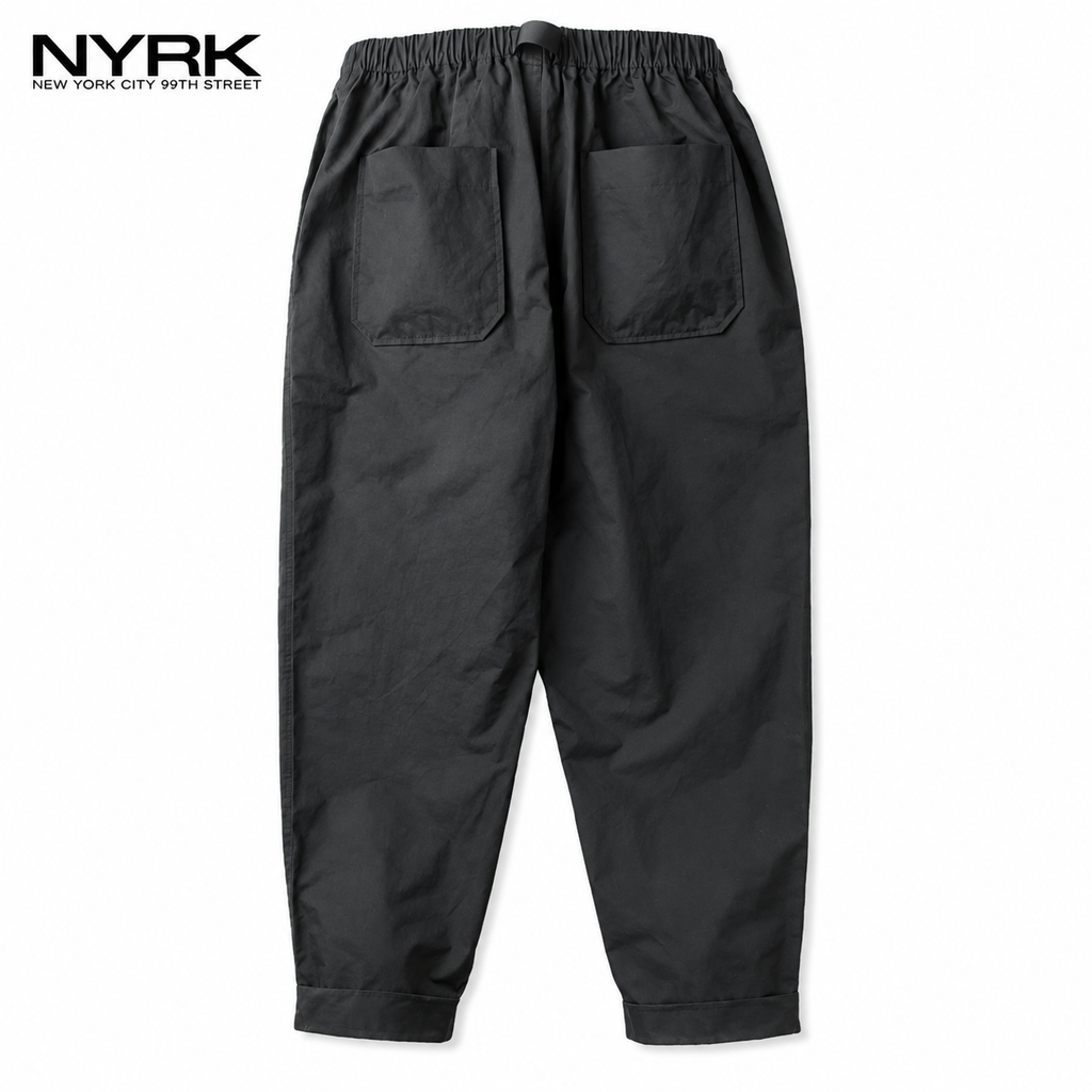 NYRK.ニューヨーカー ベルト付き ワイドテーパード イージーパンツ メンズ