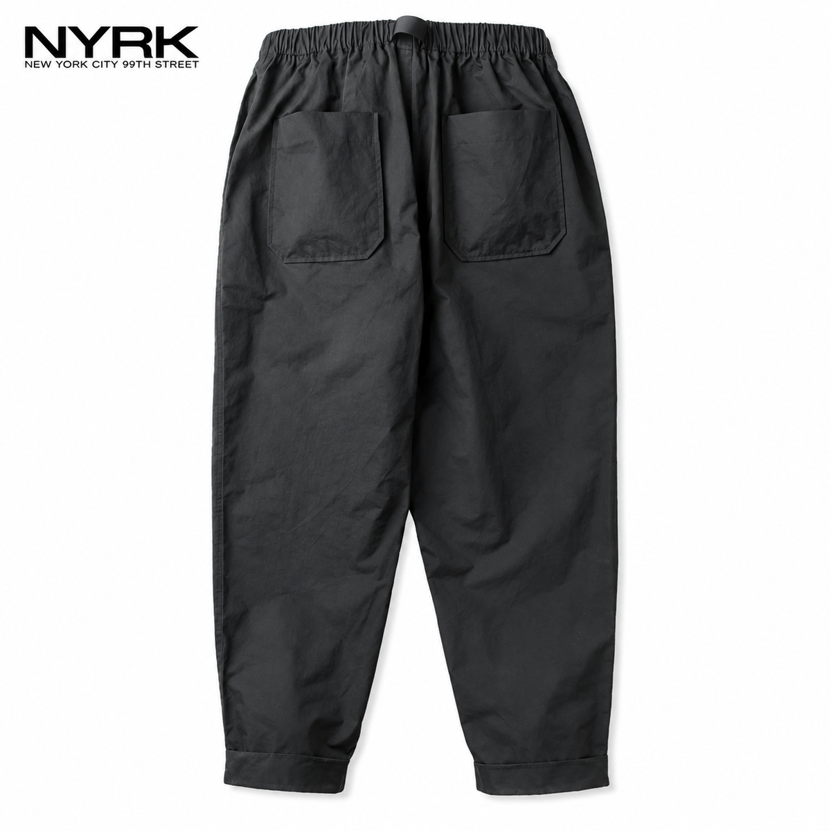 NYRK.ニューヨーカー ベルト付き ワイドテーパード イージーパンツ メンズ