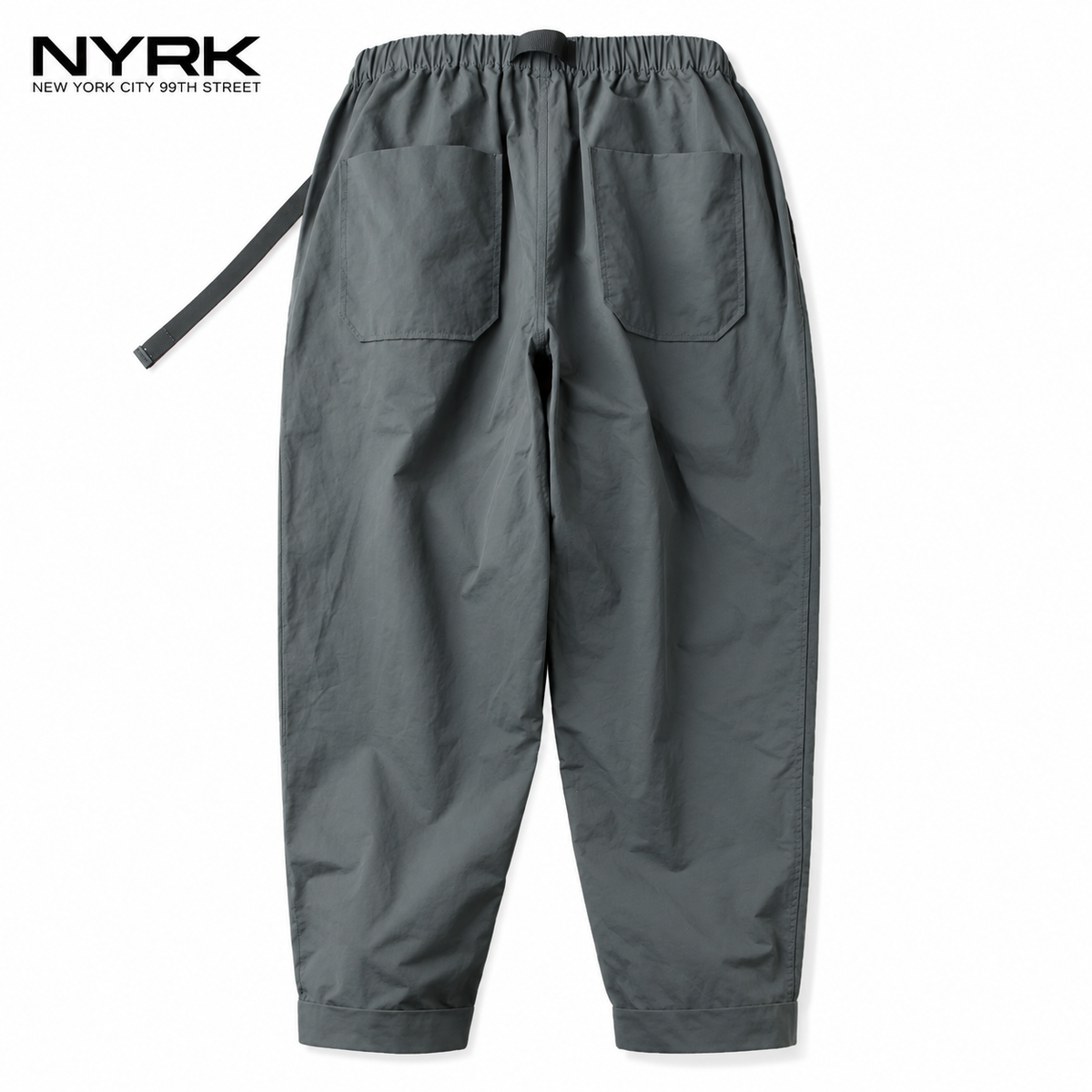NYRK.ニューヨーカー ベルト付き ワイドテーパード イージーパンツ メンズ