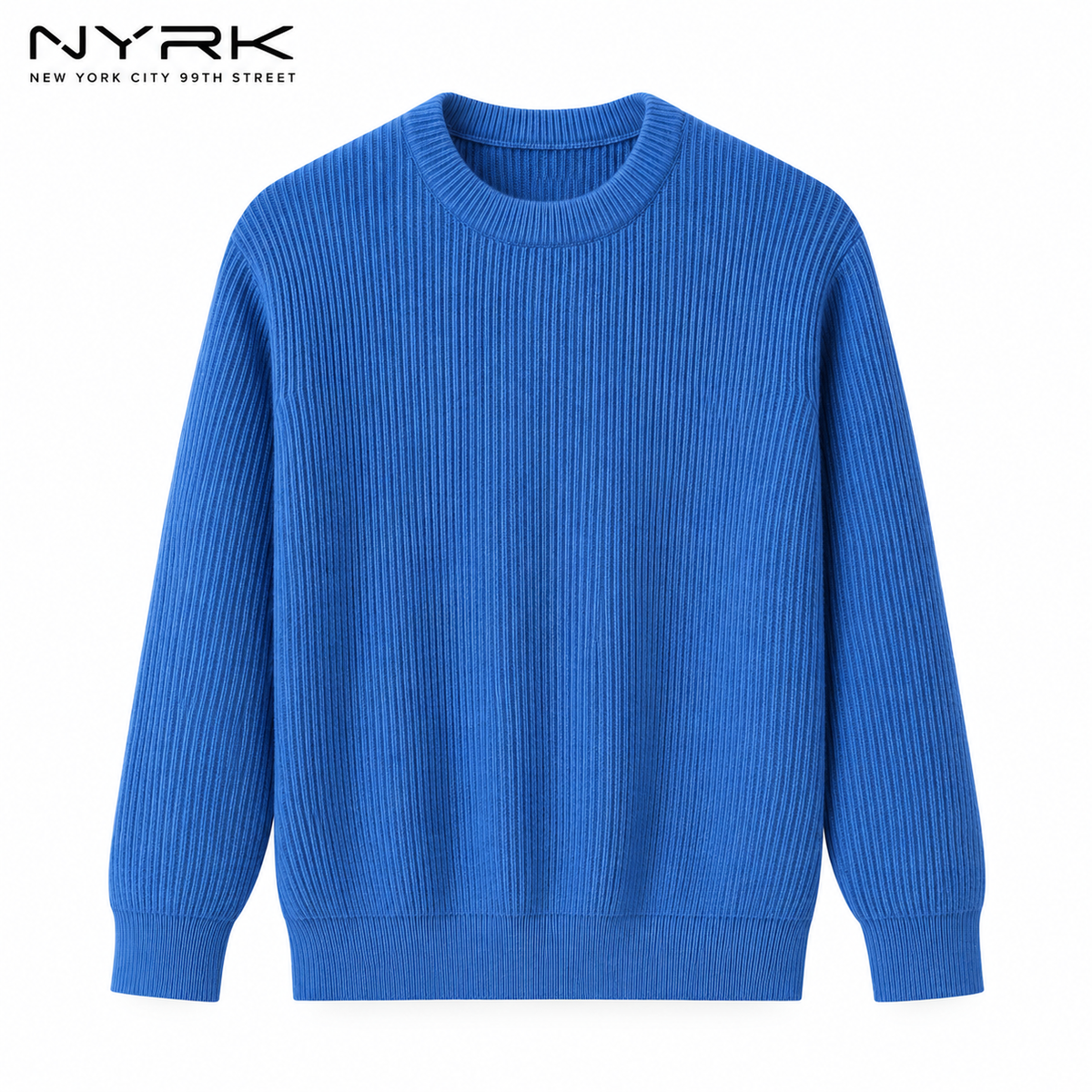 NYRK .ニューヨーカー リブニット クルーネック 長袖セーター メンズ