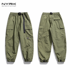 NYRK.ニューヨーカー ナイロンカーゴパンツ ベルト付き ジョガーパンツ メンズ