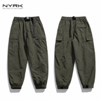 NYRK.ニューヨーカー ナイロンカーゴパンツ ベルト付き ジョガーパンツ メンズ