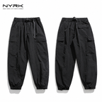 NYRK.ニューヨーカー ナイロンカーゴパンツ ベルト付き ジョガーパンツ メンズ