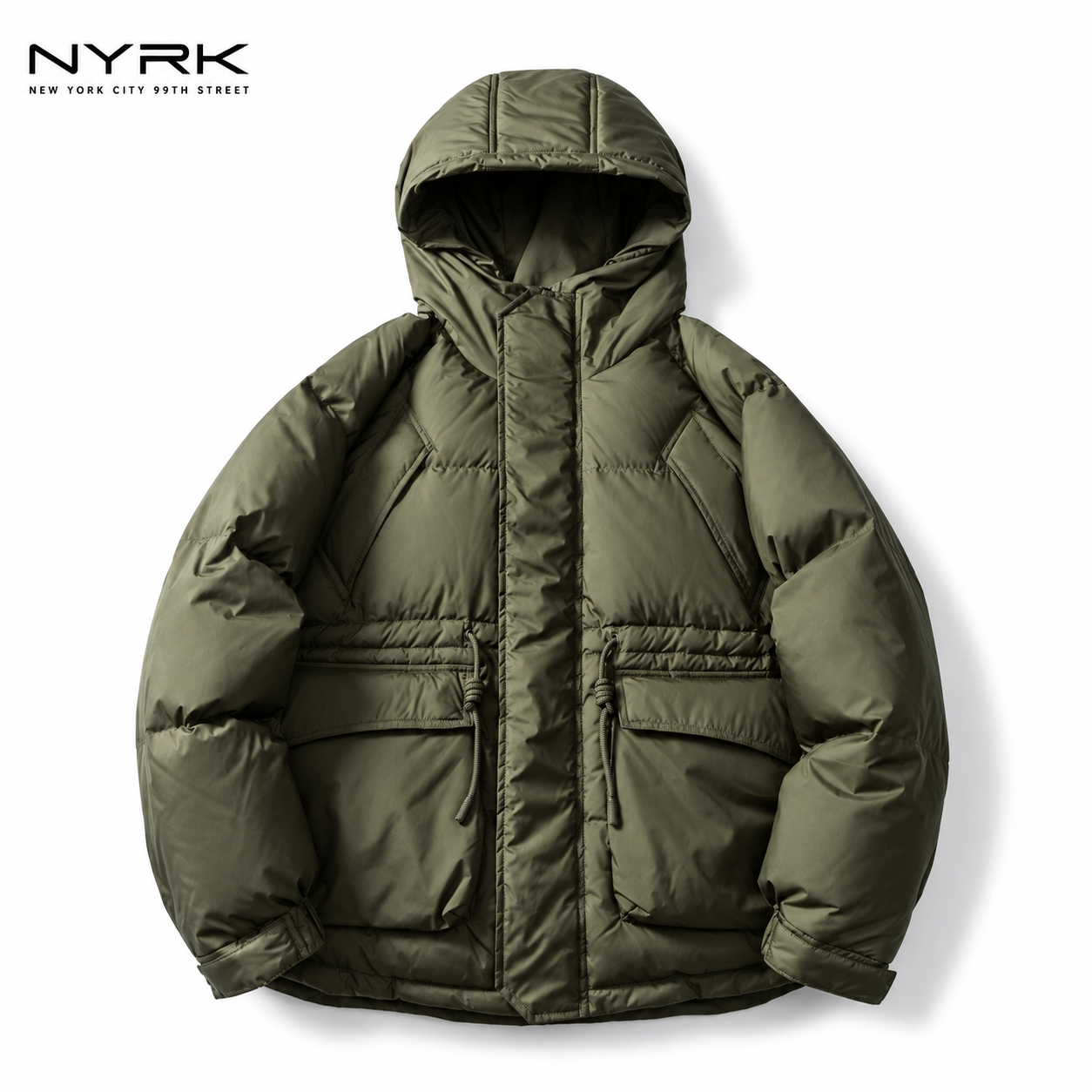 NYRK.ニューヨカー 中綿ジャケット フード付き ミリタリーブルゾン メンズ