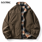 NYRK.ニューヨーカー チェック柄 フランネル ジップアップジャケット リバーシブル メンズ
