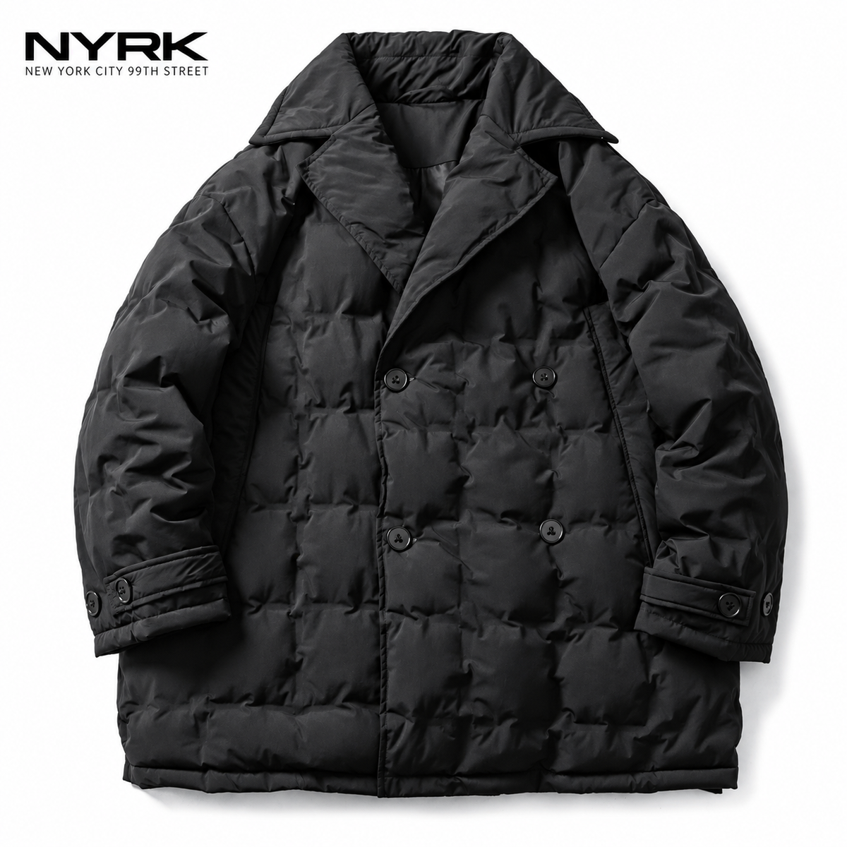 NYRK.ニューヨーカー 中綿 ダブルブレスト ダウンジャケット メンズ