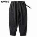 NYRK.ニューヨーカー ベルト付き ワイドテーパード イージーパンツ メンズ