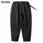 NYRK.ニューヨーカー ベルト付き ワイドテーパード イージーパンツ メンズ