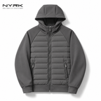 NYRK.ニューヨーカー 中綿ジャケット フードディー 切り替えブルゾン メンズ