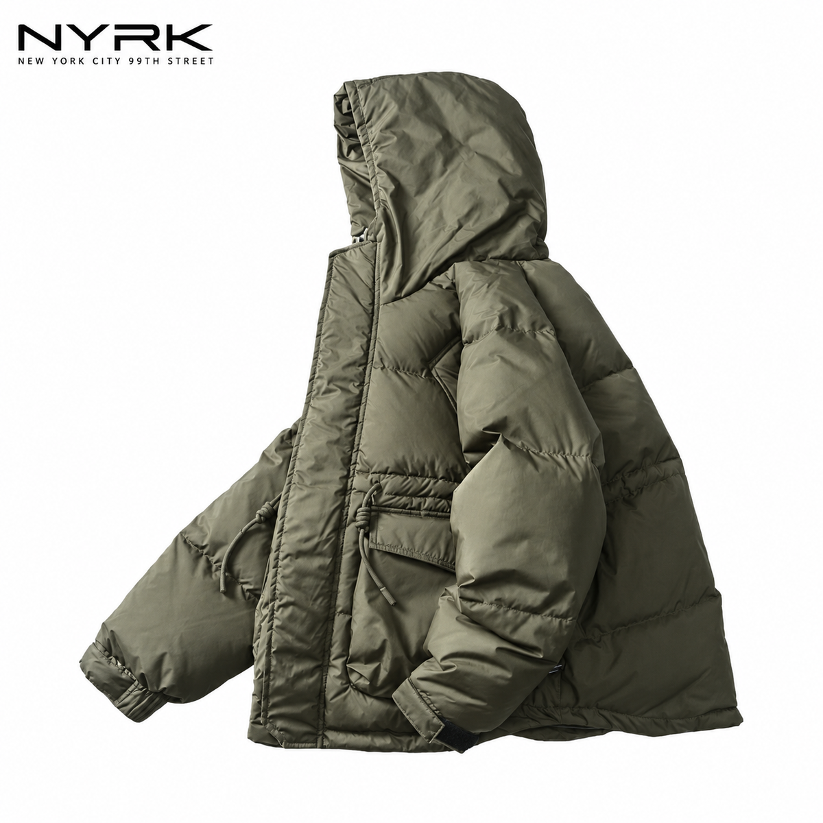 NYRK.ニューヨカー 中綿ジャケット フード付き ミリタリーブルゾン メンズ