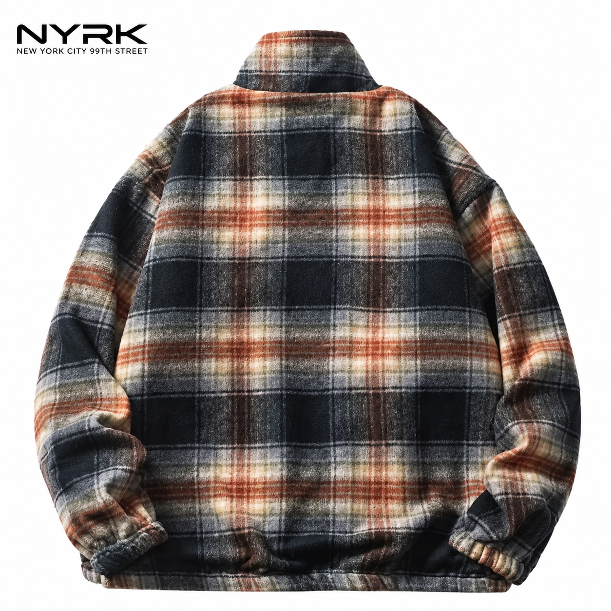 NYRK.ニューヨーカー チェック柄 フランネル ジップアップジャケット リバーシブル メンズ
