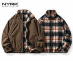 NYRK.ニューヨーカー チェック柄 フランネル ジップアップジャケット リバーシブル メンズ