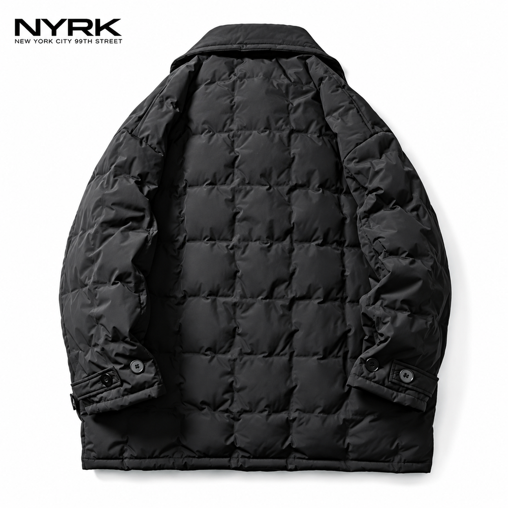 NYRK.ニューヨーカー 中綿 ダブルブレスト ダウンジャケット メンズ