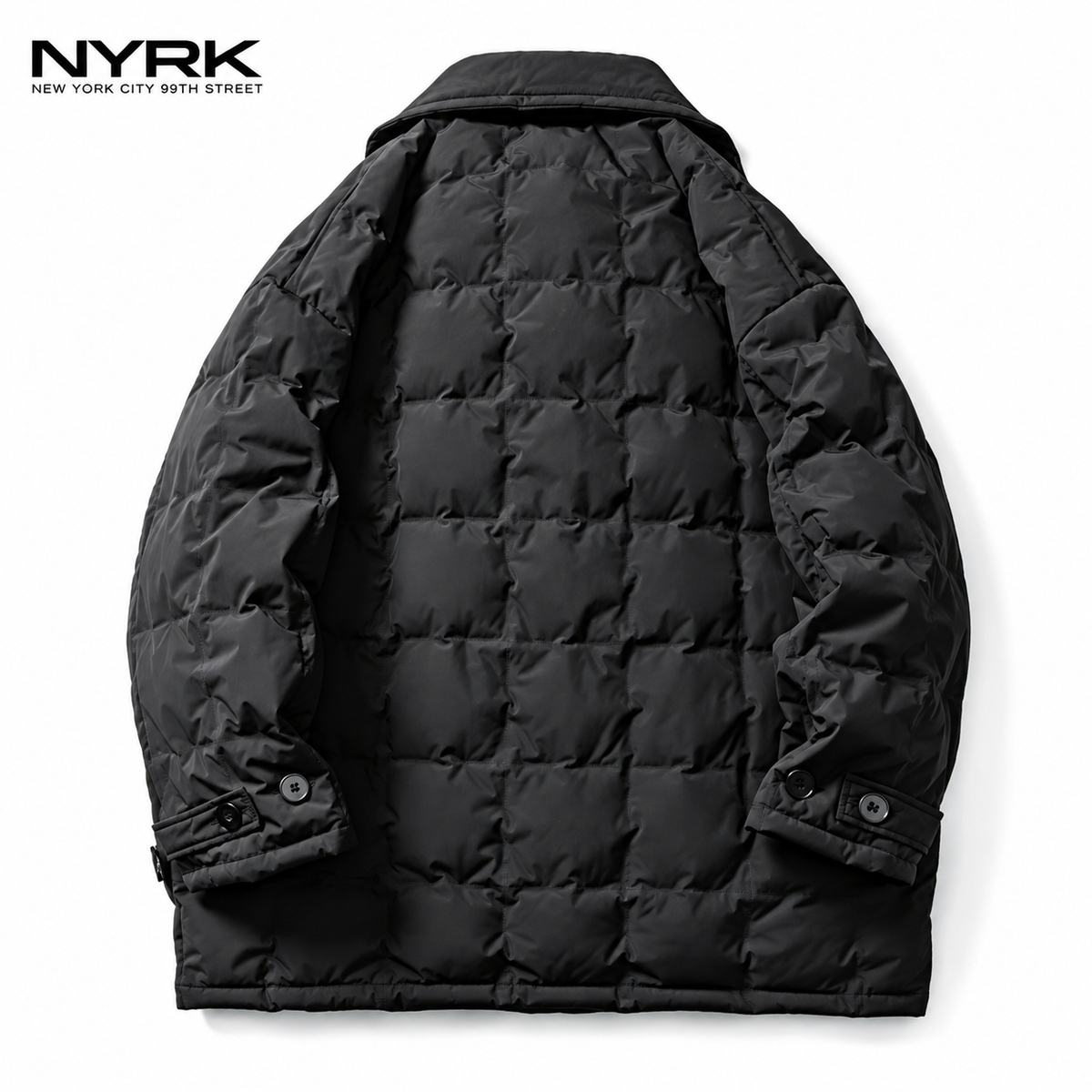 NYRK.ニューヨーカー 中綿 ダブルブレスト ダウンジャケット メンズ